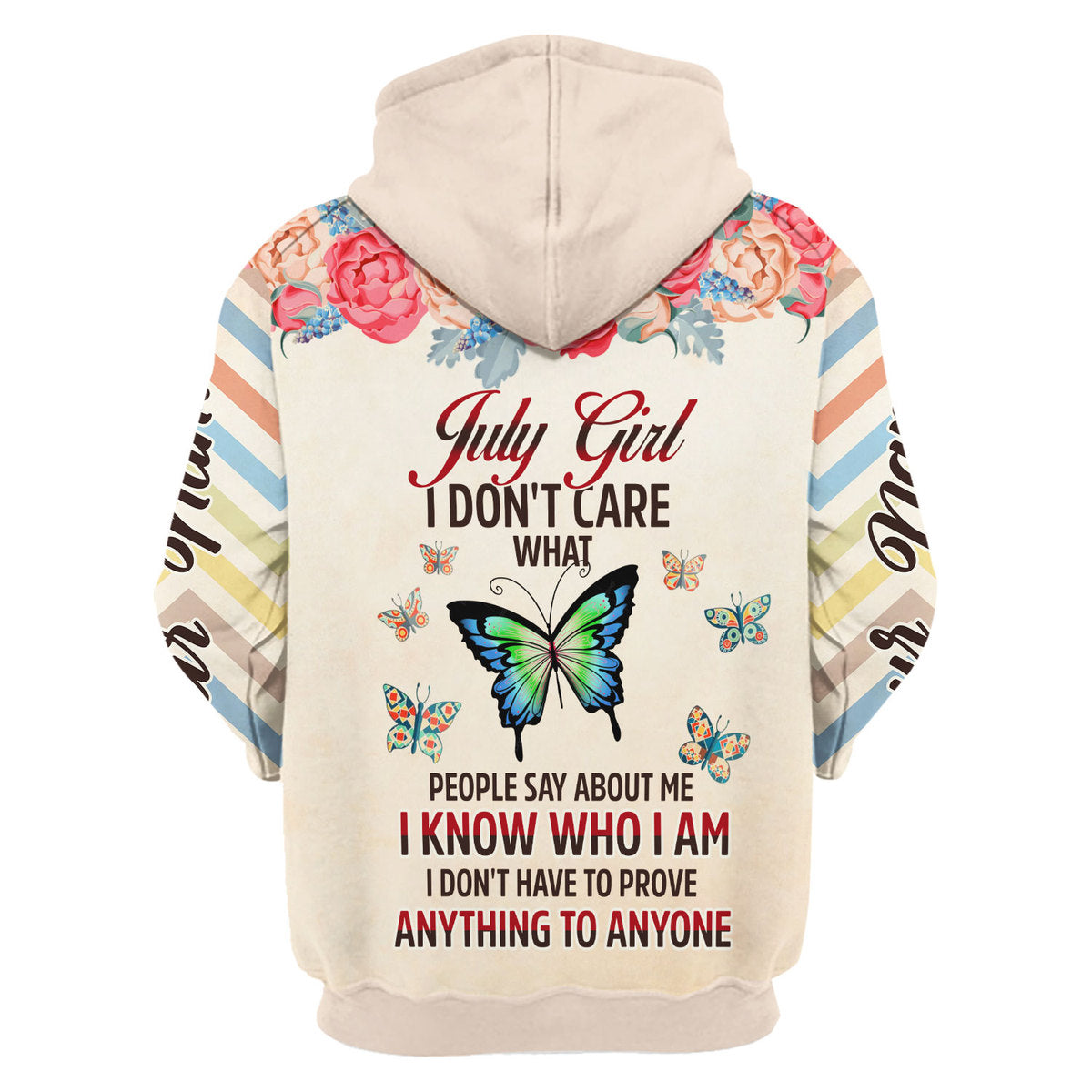 YMskins Personalized Hoodie July Girl All Over Printed