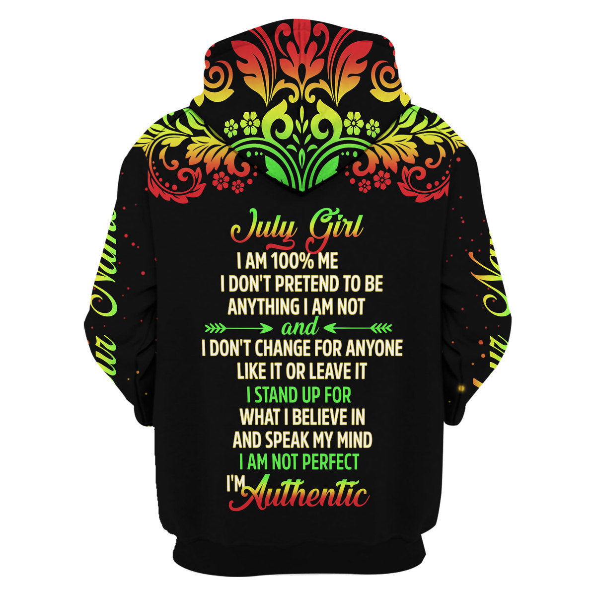 YMskins Personalized Tops July Girl I Am 100% Me All Over Printed