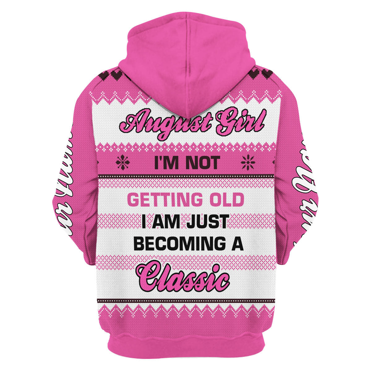 YMskins Personalized Zip Hoodie August Girl All Over Printed
