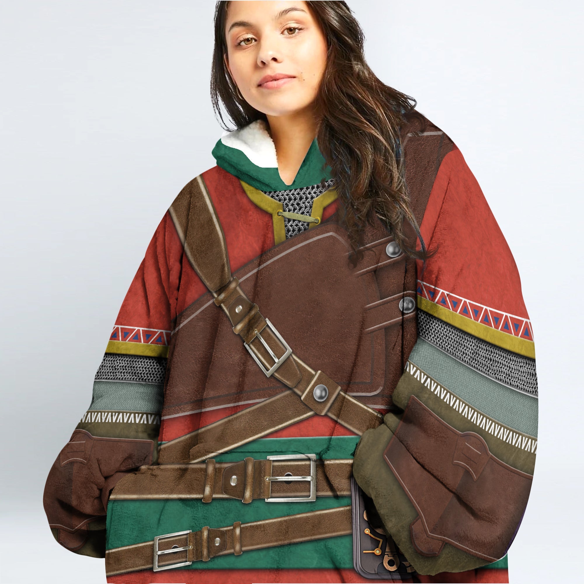 Hylian Armor Over Size Hoodie Fleece One Size