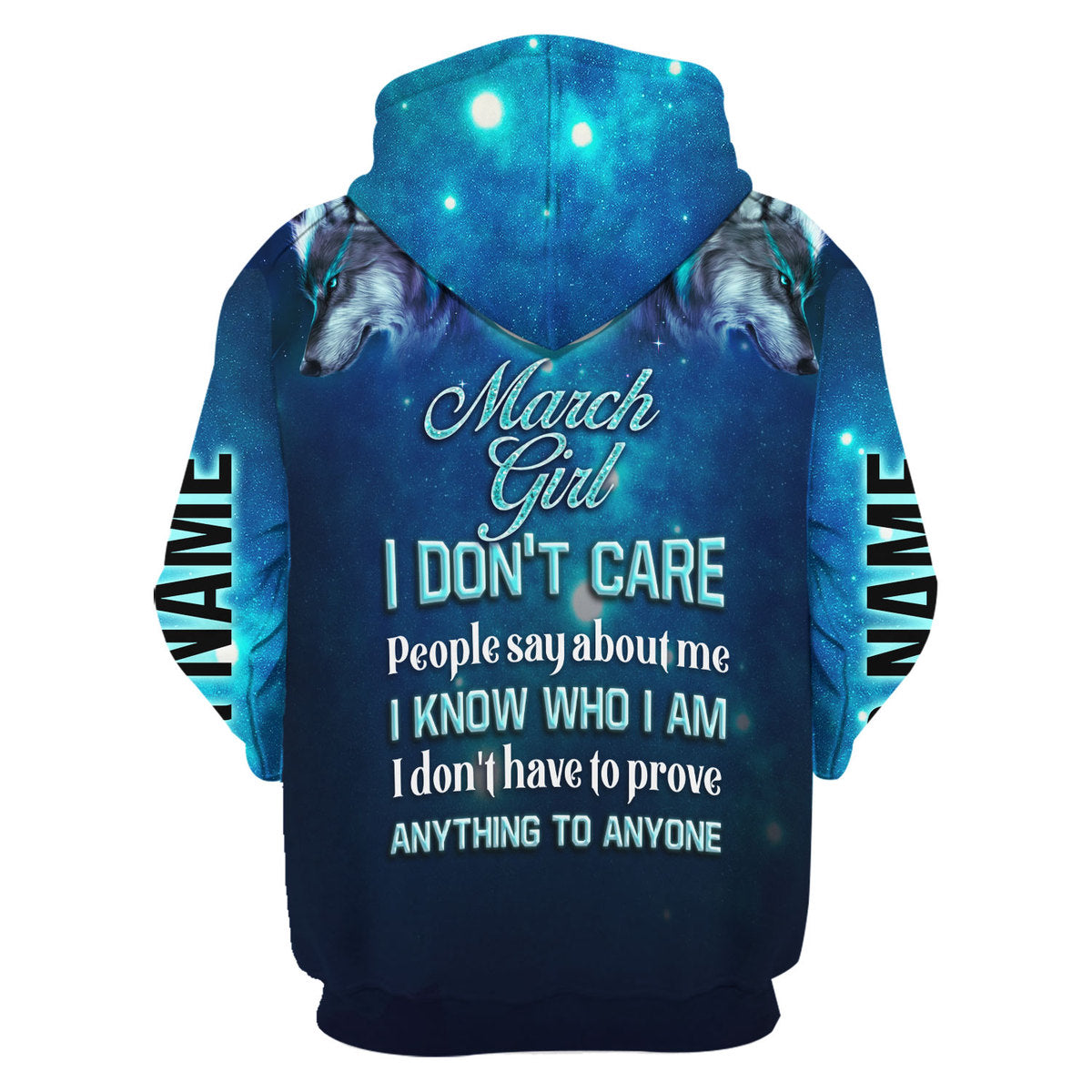 YMskins Personalized Tops March Girl I Don't Care All Over Printed