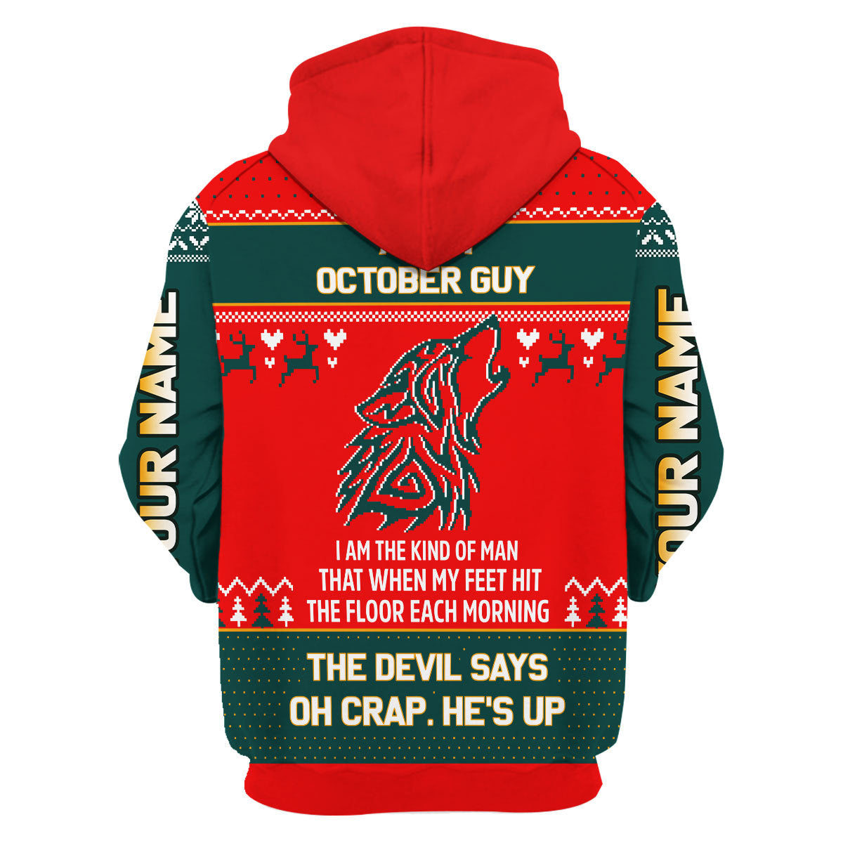 YMskins Personalized Hoodie October Guy All Over Printed