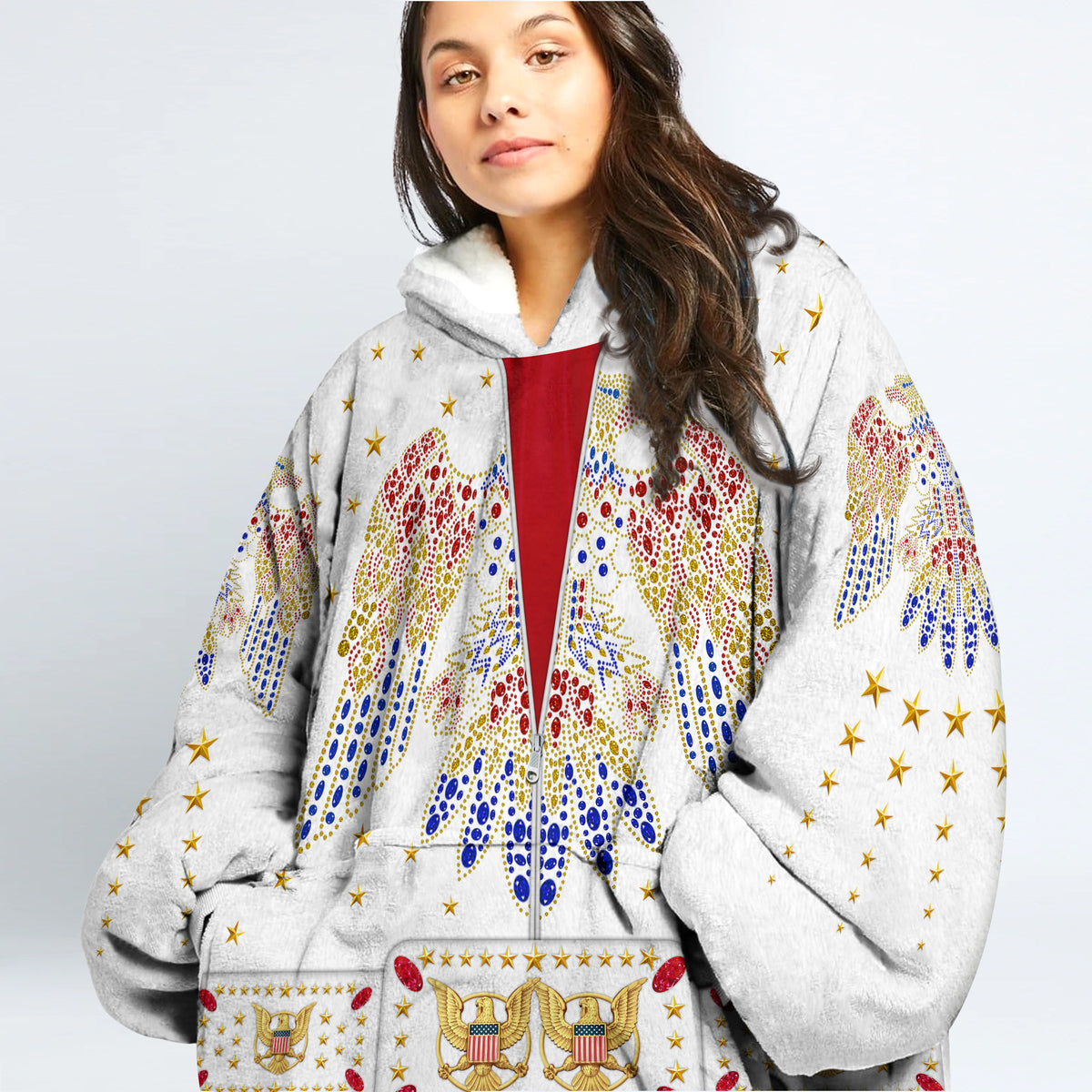 MakerHuman Elvis Aloha Cosplay & Costume Over Size Hoodie Fleece One Size