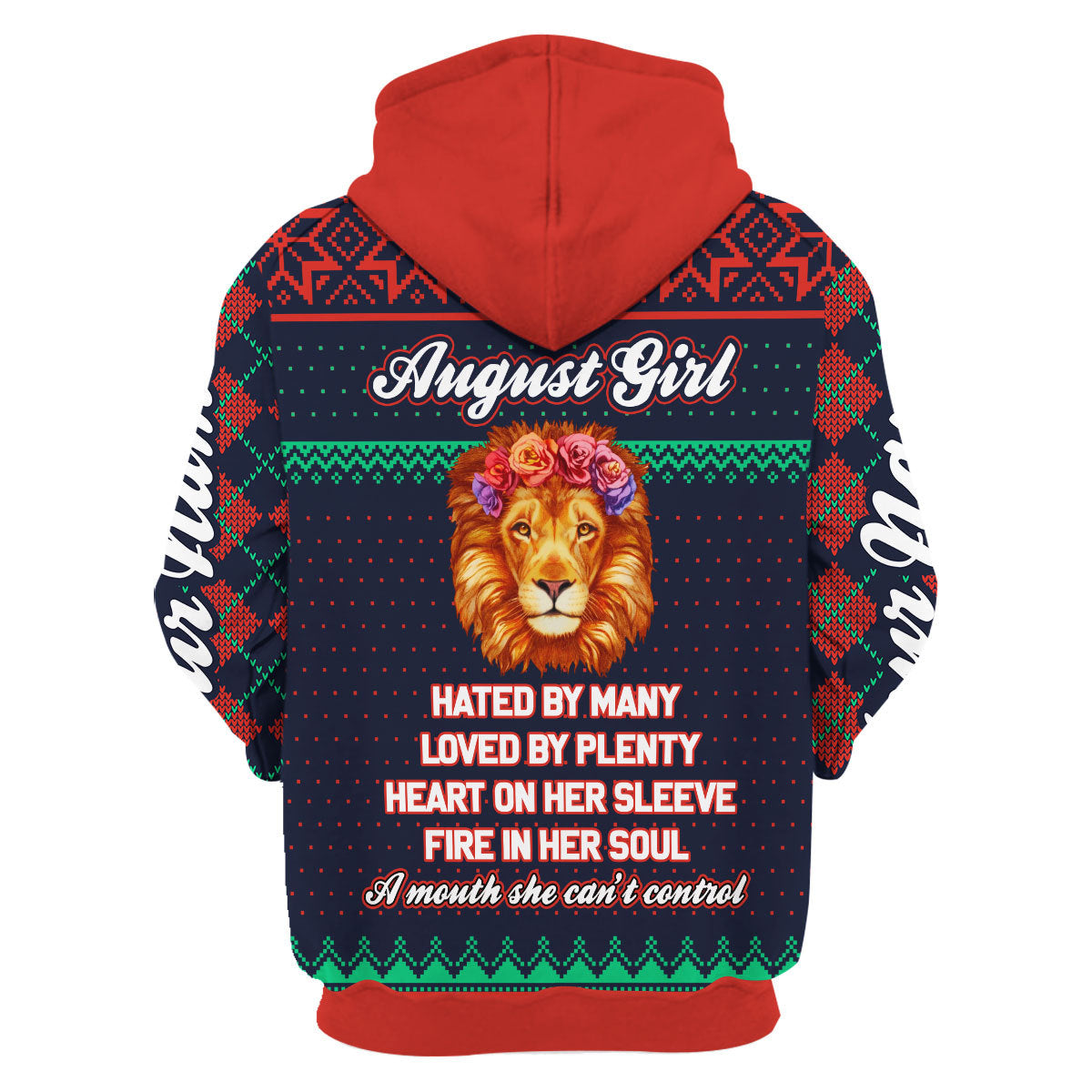 YMskins Personalized Hoodie August Girl All Over Printed