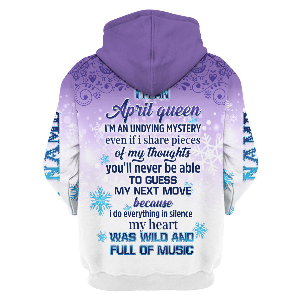 YMskins Personalized Tops I'm An April Queen All Over Printed
