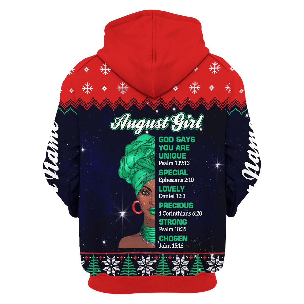 YMskins Personalized Zip Hoodie August Girl  All Over Printed