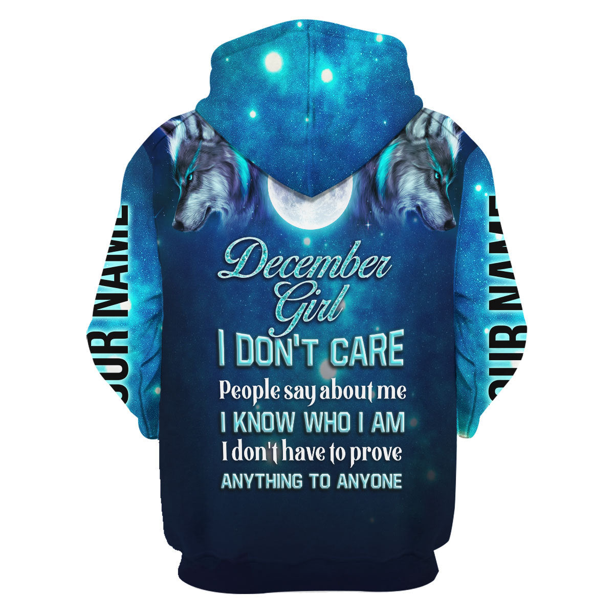 YMskins Personalized Hoodie December Girl All Over Printed