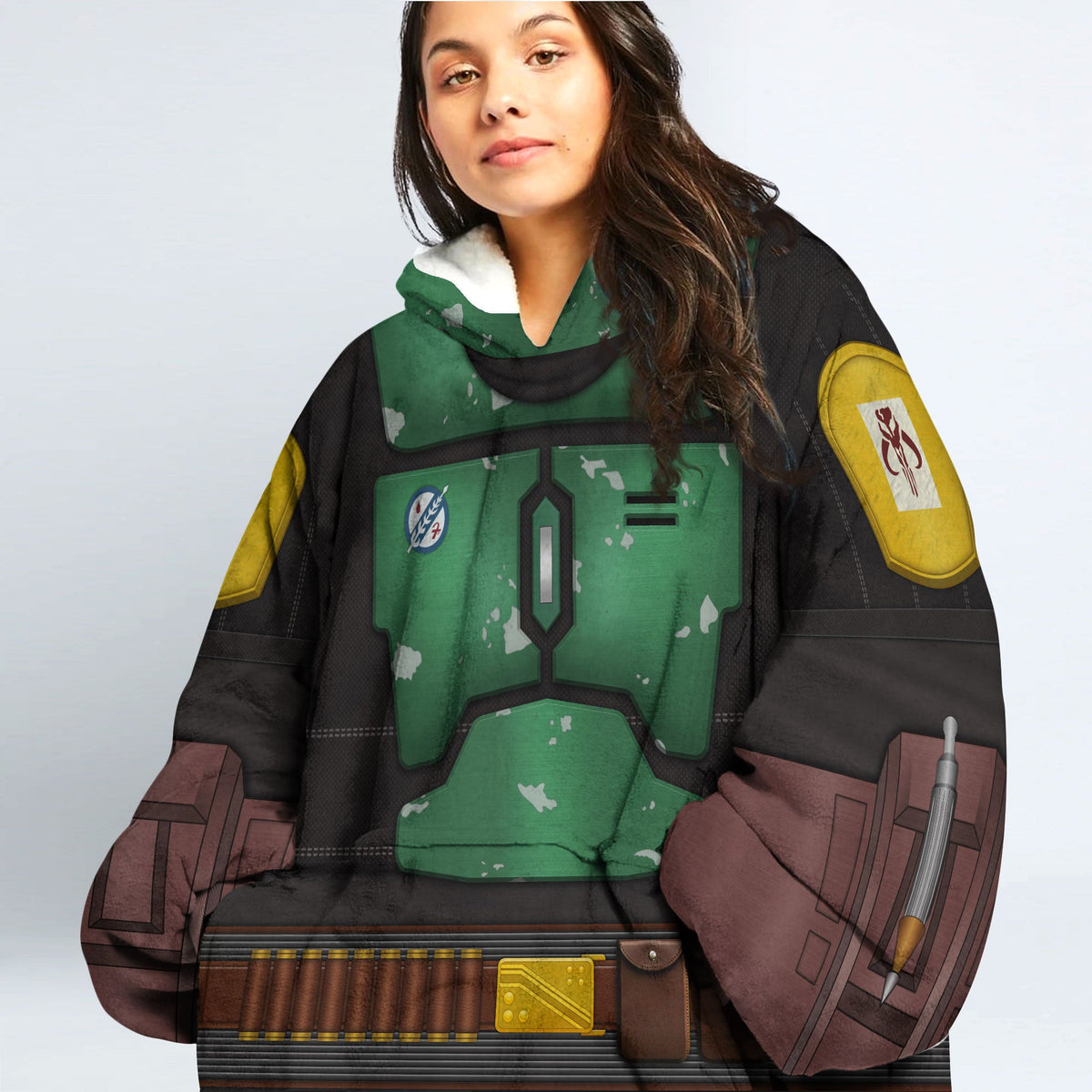 MakerHuman The Book Of Boba Fett Cosplay & Costume Over Size Hoodie Fleece One Size