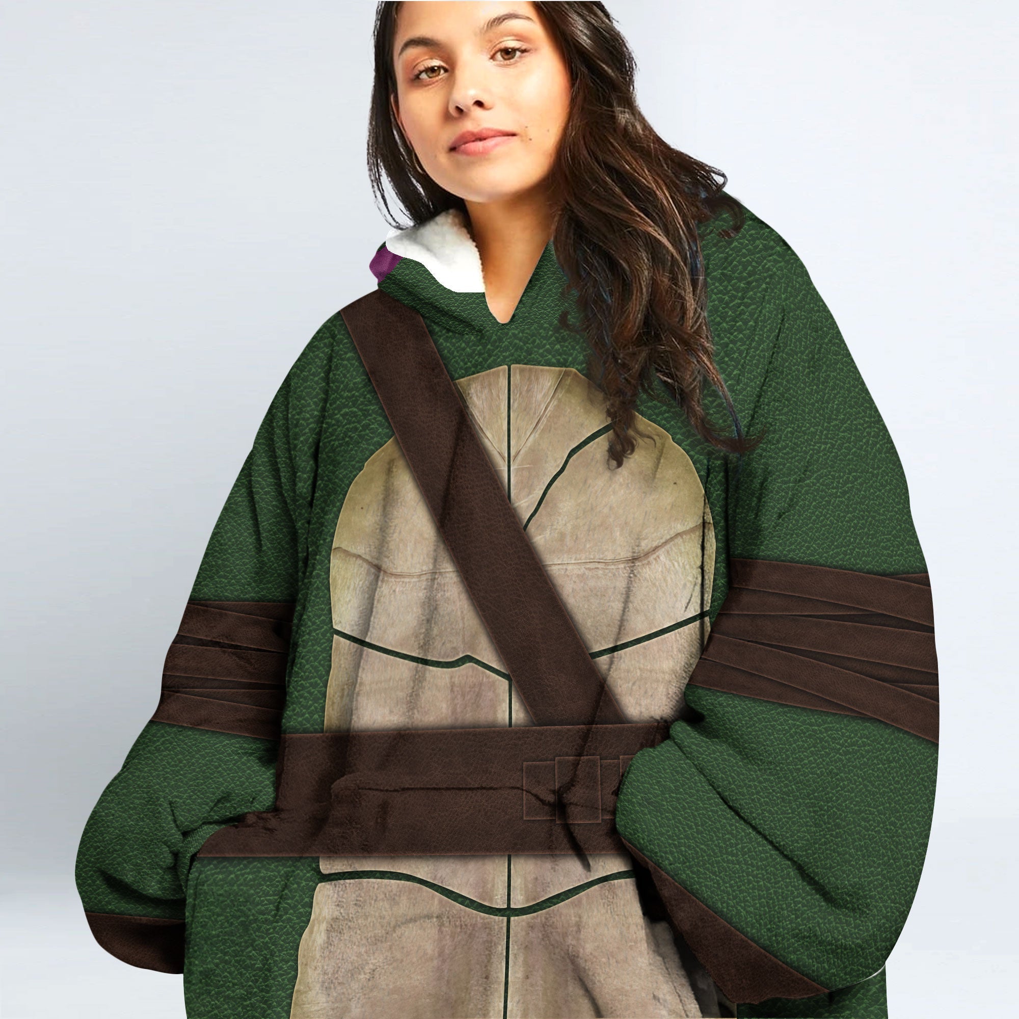 Ninja Turtles Donatello Cosplay & Costume Over Size Hoodie Fleece One Size