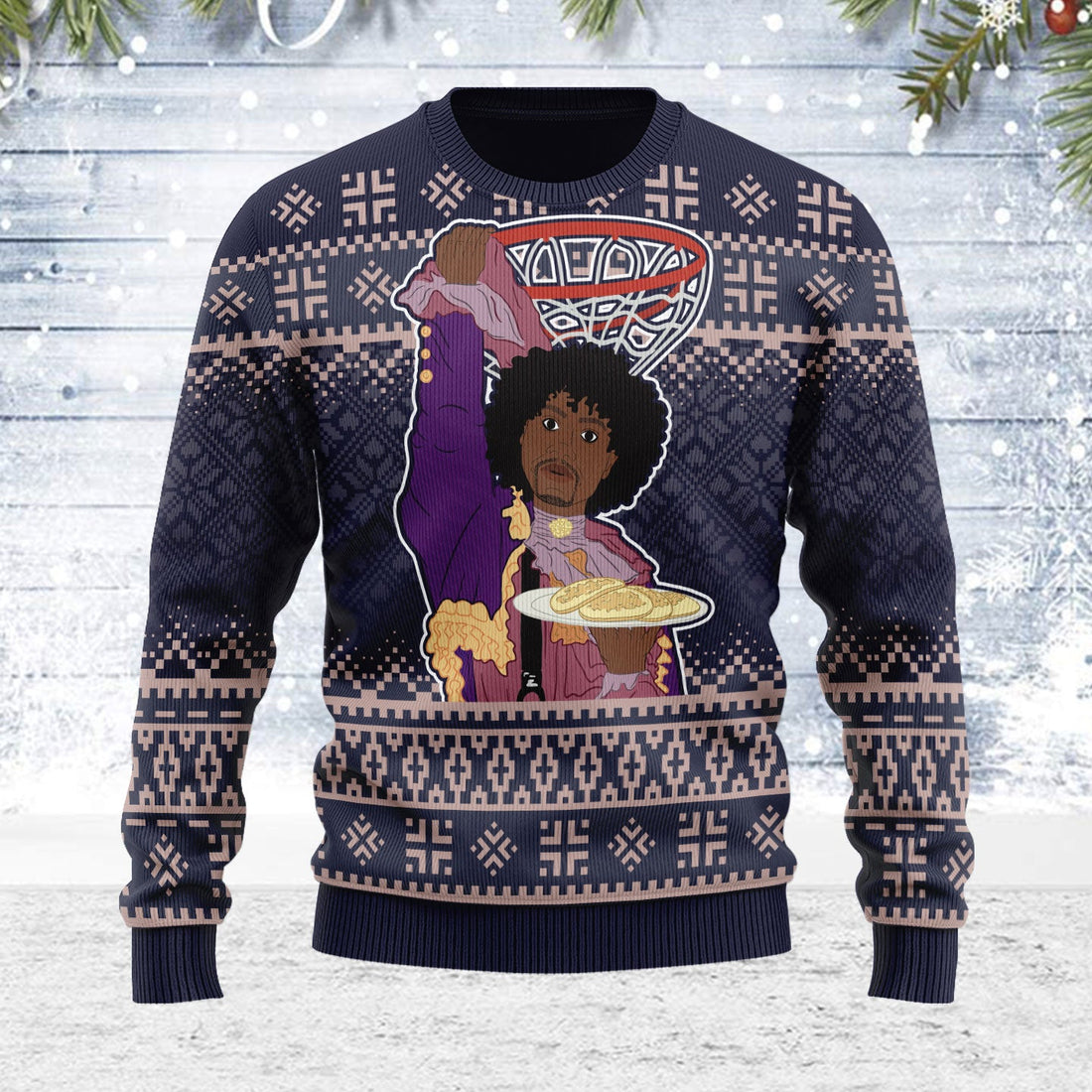 Prince Pancakes Meme Christmas Wool Sweater