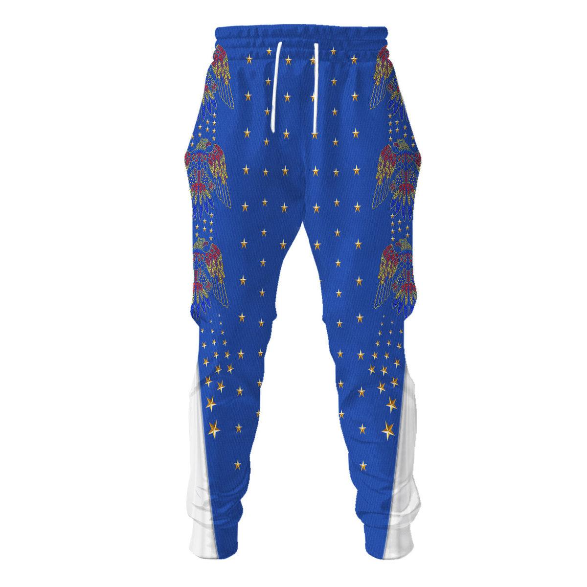 Gearhomie Elvis EAGLE Blue Outfit Costume Hoodie Dress Swatpants - Gearhomie.com