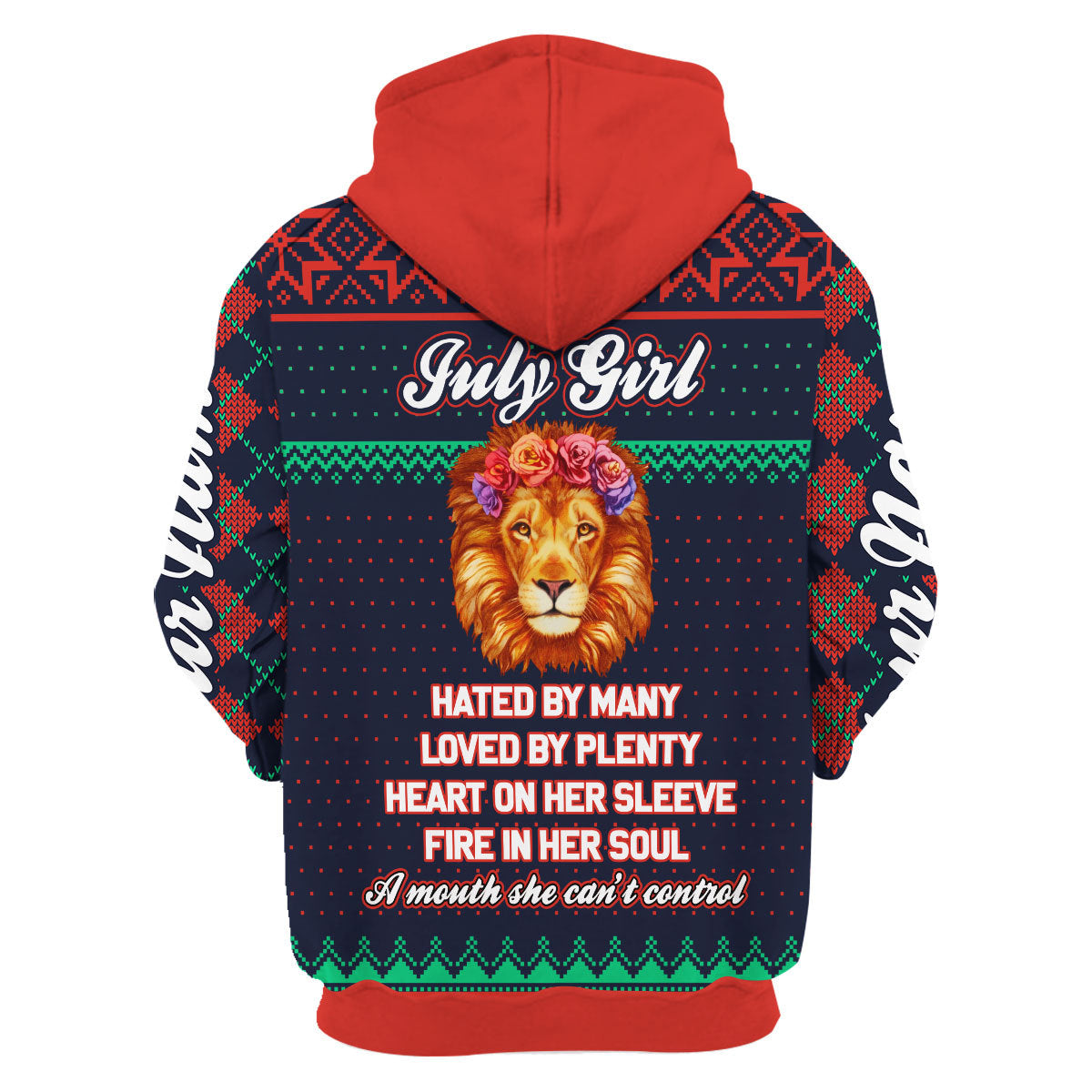 YMskins Personalized Zip Hoodie July Girl All Over Printed
