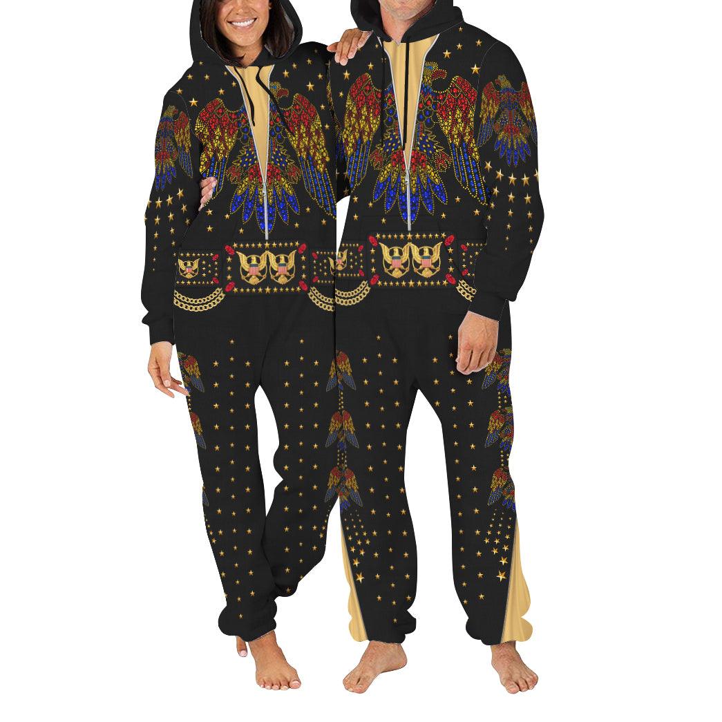 Gearhomie Elvis EAGLE Black jumpsuit Costume - Gearhomie.com