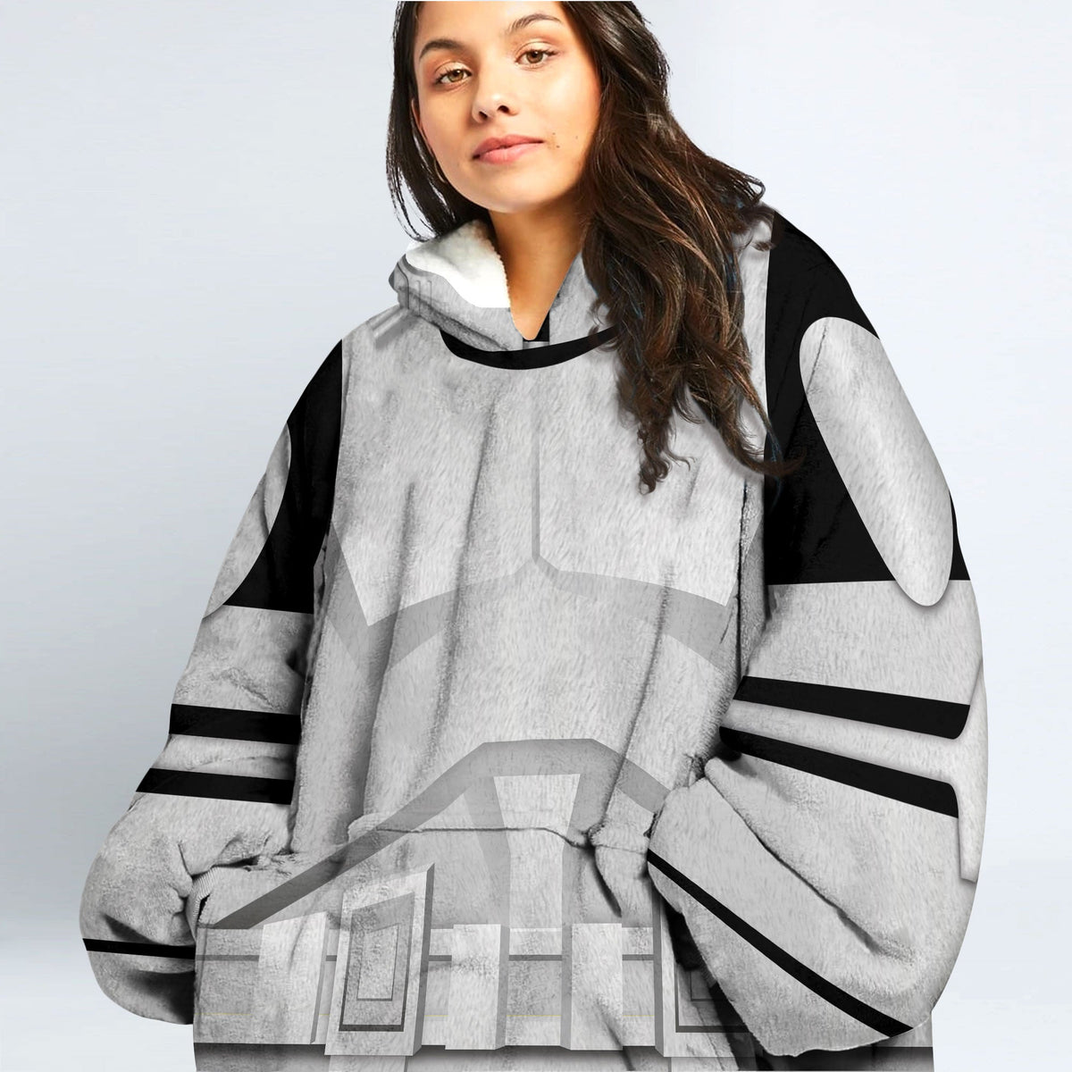 MakerHuman Stormtrooper Cosplay & Costume Over Size Hoodie Fleece One Size