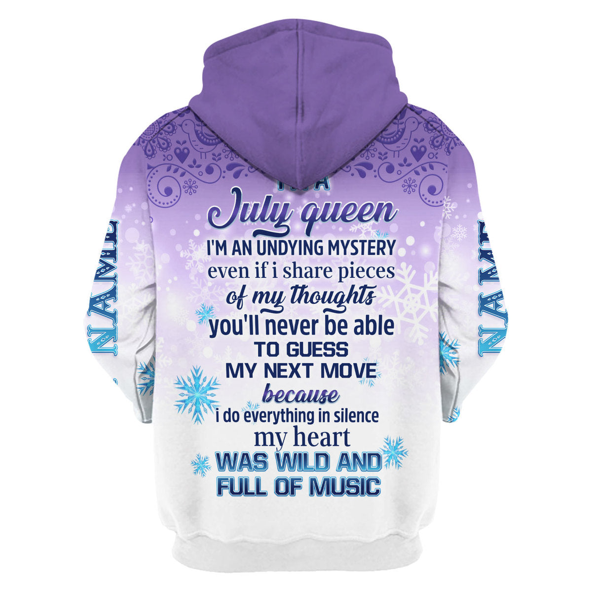 YMskins Personalized Tops I'm A July Queen All Over Printed