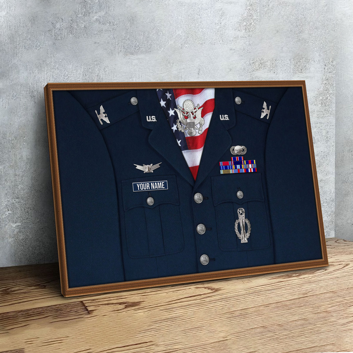Customized Name & Rank U.S. Air Force Officer Digital File/ Poster/ Canvas
