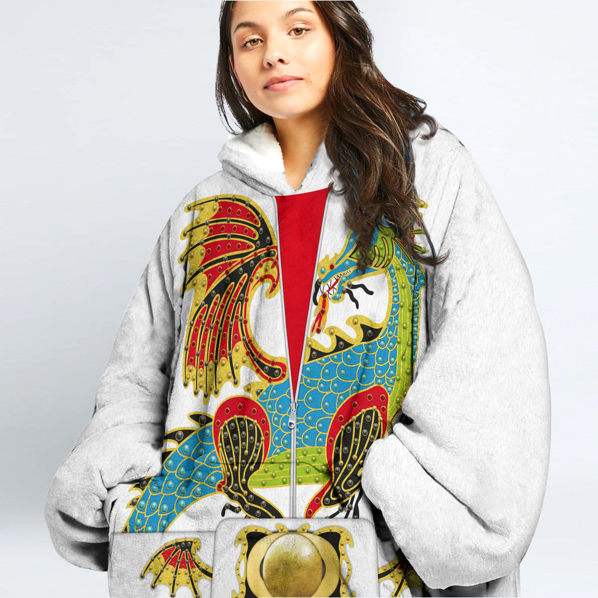 MakerHuman Elvis Presley The Dragon Cosplay & Costume Over Size Hoodie Fleece One Size