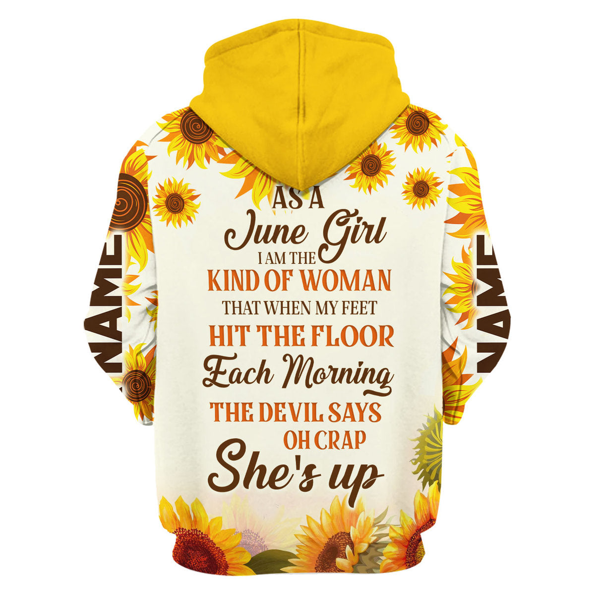 YMskins Personalized Hoodie June Girl All Over Printed