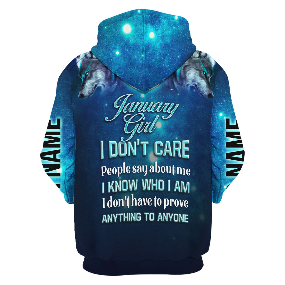 YMskins Personalized Tops January Girl I Don't Care All Over Printed