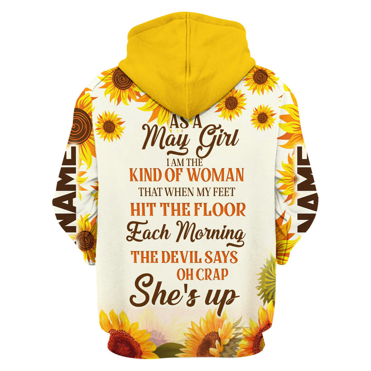 YMskins Personalized Hoodie May Girl All Over Printed