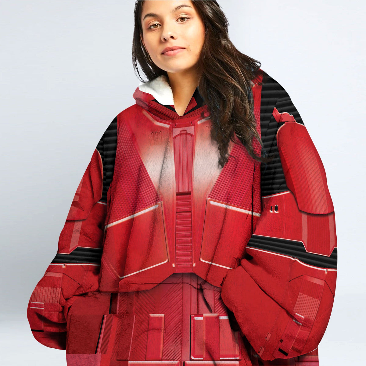 MakerHuman Sith Trooper Cosplay & Costume Over Size Hoodie Fleece One Size