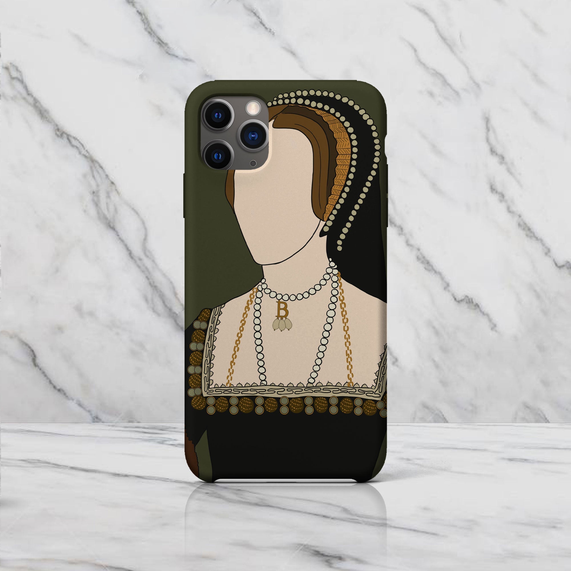 Anne Boleyn Drawing Phone Case