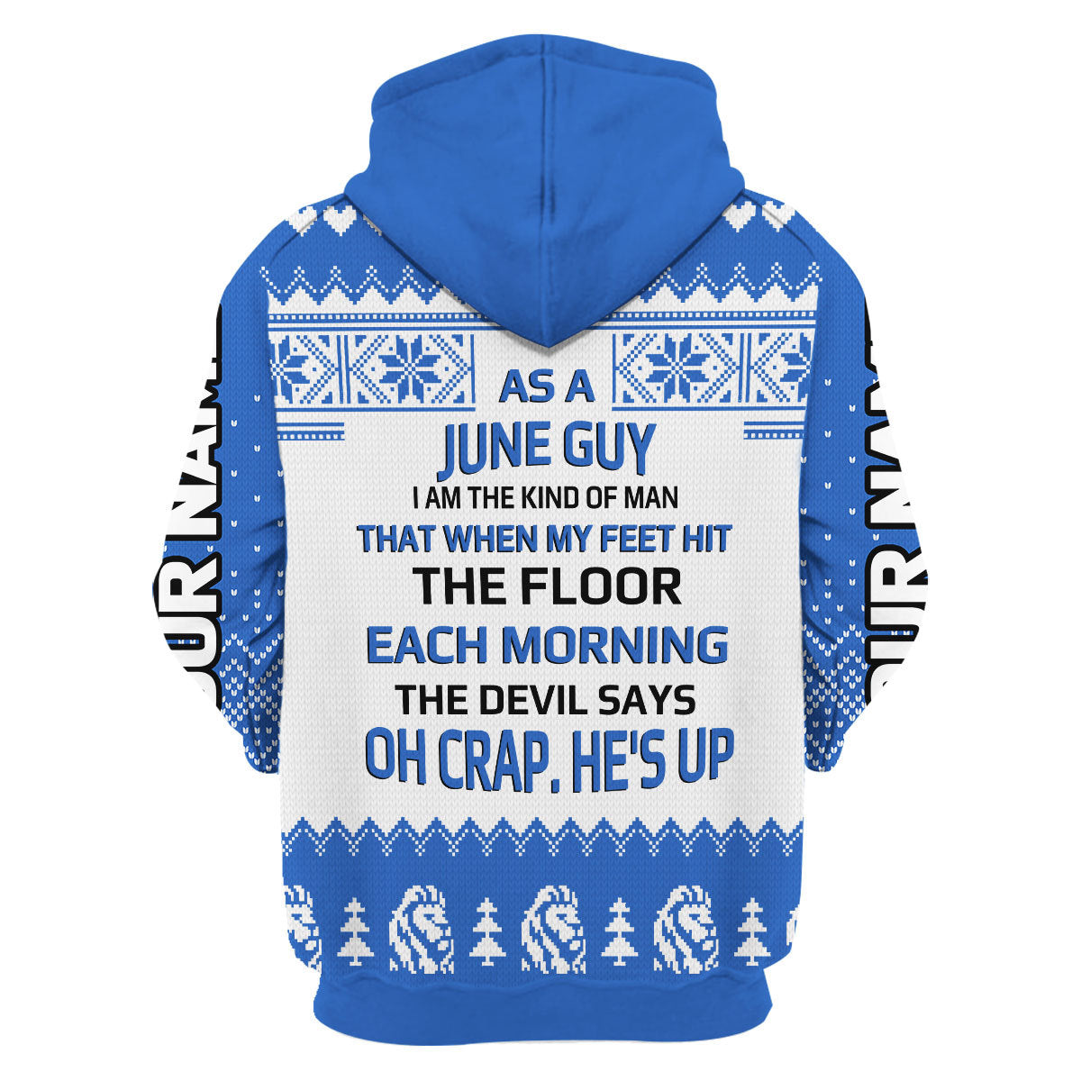 YMskins Personalized Hoodie June Guy All Over Printed