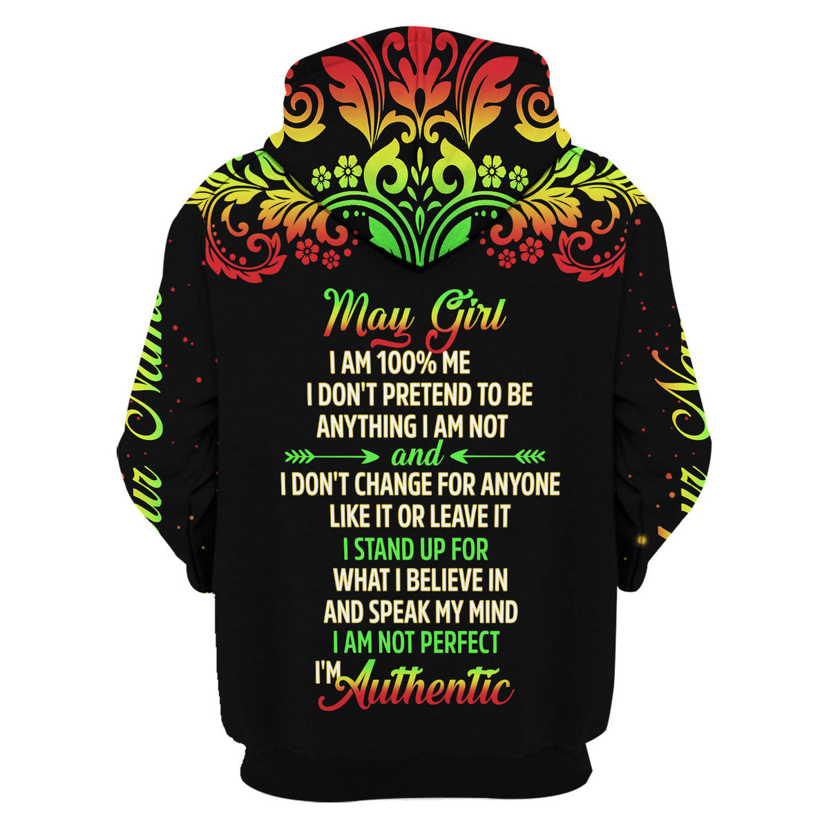 YMskins Personalized Tops May Girl I Am 100% Me All Over Printed