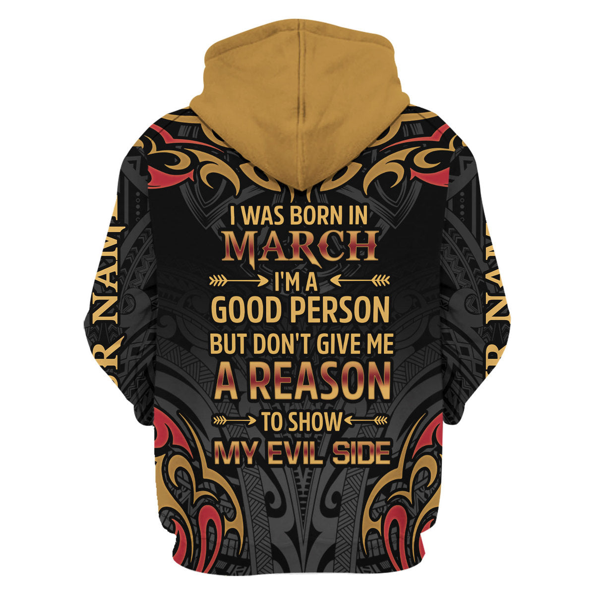 YMskins Personalized Zip Hoodie March Guy All Over Printed