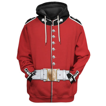 The Queen Guards Uniform United Kingdom Fleece Zip Hoodie