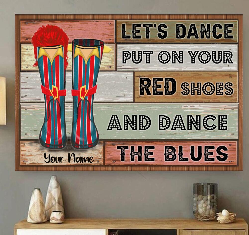 Personalized  Boot Styles Canvas Poster Wall Art Boot Styles David Bowie