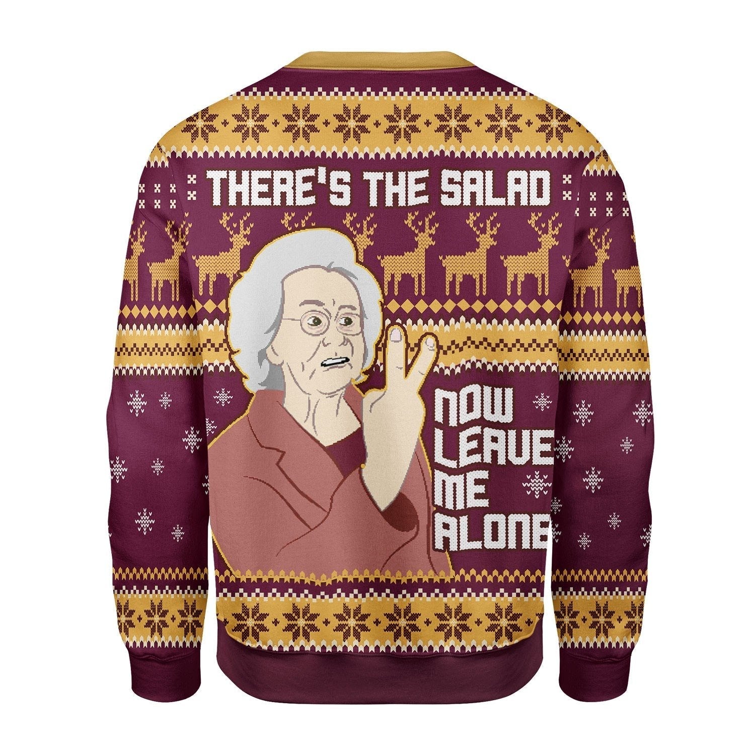 YMskins Christmas Sweater There’s The Salad Now Leave Me Alone 3D Apparel