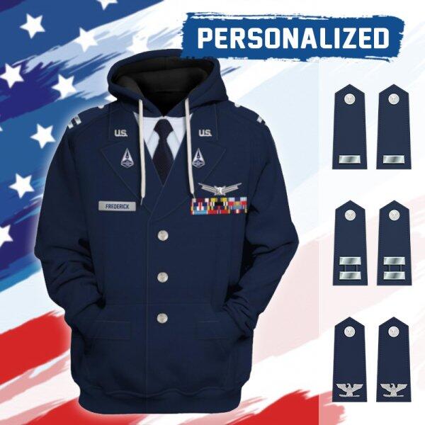 YMskinss Unisex Tracksuit U.S Space Force Service Dress (Class A) 3D Uniform-Officer