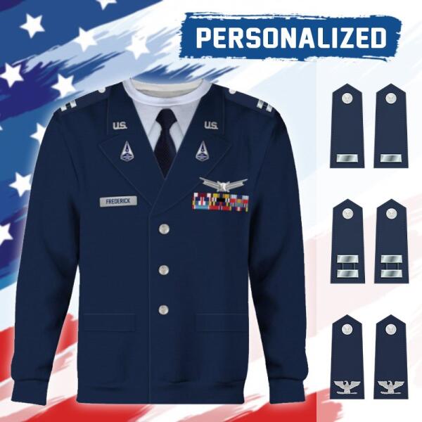 YMskinss Unisex Sweatshirt U.S Space Force Service Dress (Class A) 3D Uniform-Officer