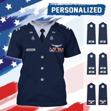 YMskinss Unisex T-shirt U.S Space Force Service Dress (Class A) 3D Uniform-Officer