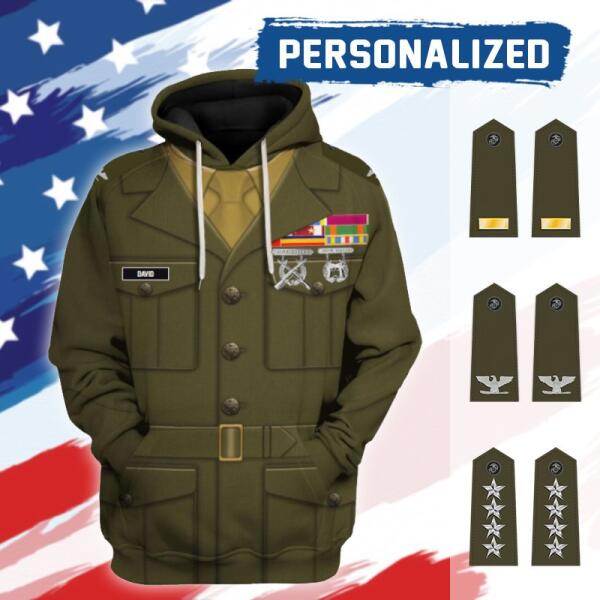 YMskinss Unisex Tracksuit U.S Marine Corps Green Service Uniform 3D Uniform-Officers