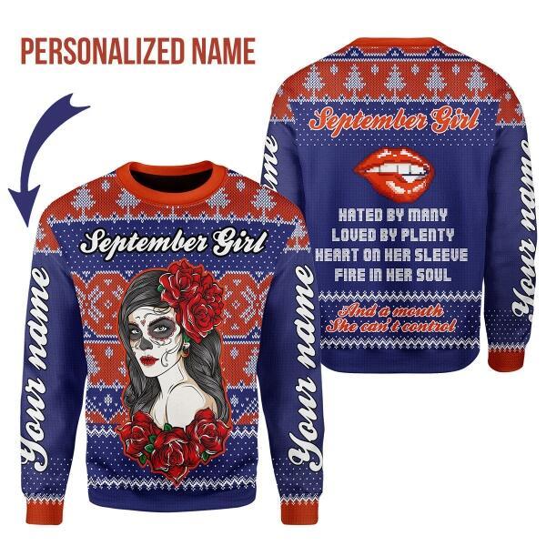 YMskins Personalized Ugly Sweater Girl All Over Printed copy
