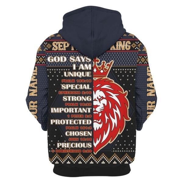 YMskins Personalized Name Hoodie September Guy All Over Printed