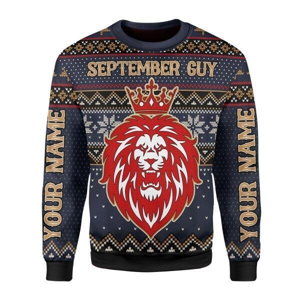 YMskins Personalized Ugly Sweater September Guy All Over Printed