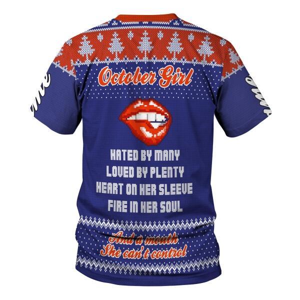 YMskins Personalized Tops October Girl All Over Printed