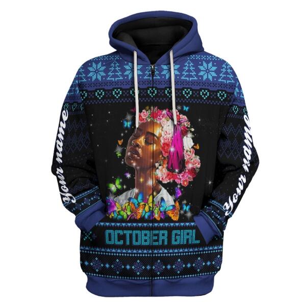 YMskins Personalized Tops October Girl I Am The Storm All Over Printed