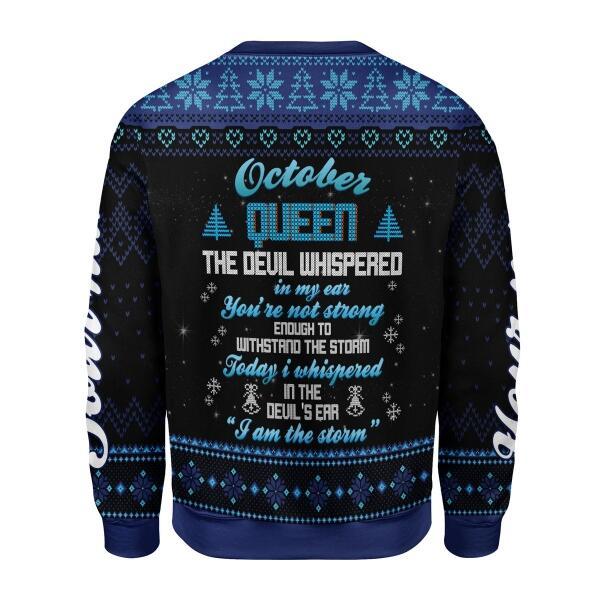 YMskins Personalized Sweatshirt October Girl I Am The Storm All Over Printed