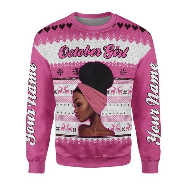 YMskins Personalized Tops October Girl All Over Printed