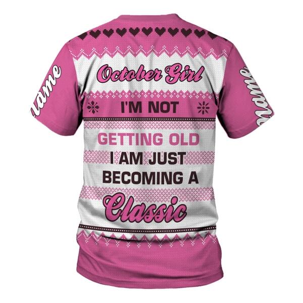 YMskins Personalized Tops October Girl All Over Printed