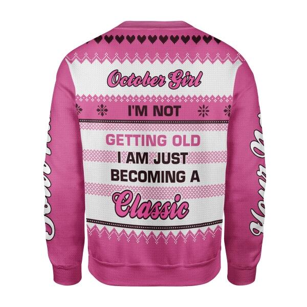 YMskins Personalized Sweatshirt October Girl All Over Printed