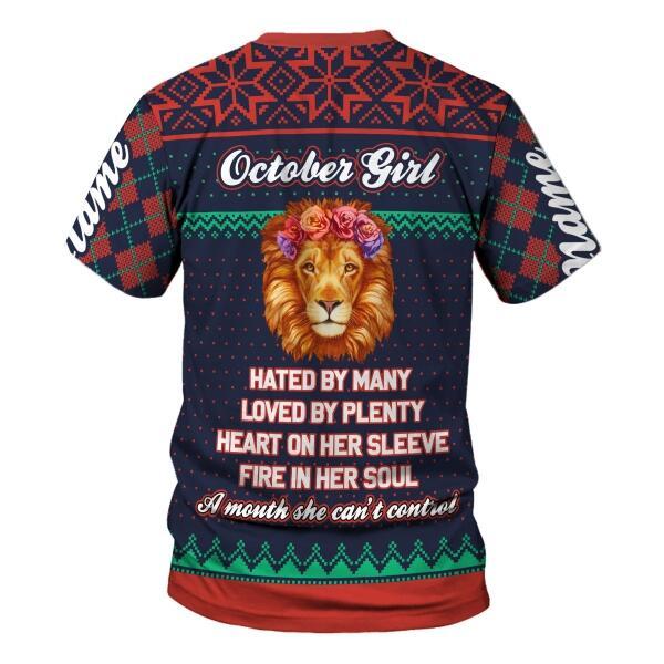 YMskins Personalized Tops October Girl All Over Printed