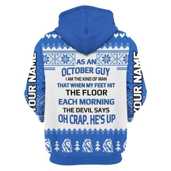 YMskins Personalized Hoodie October Guy All Over Printed
