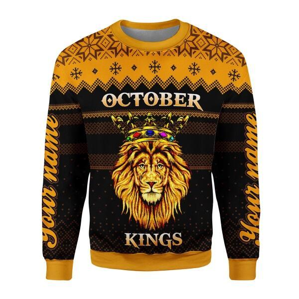 YMskins Personalized Sweatshirt October King All Over Printed