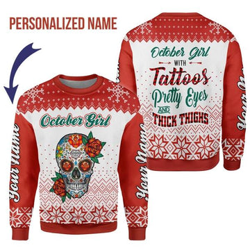 YMskins Personalized Tops October Girl All Over Printed