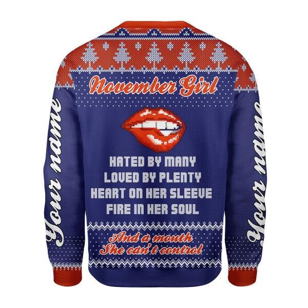 YMskins Personalized Tops November Girl All Over Printed